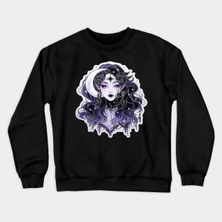 Pastel Goth Moon Goddess Crewneck Sweatshirt